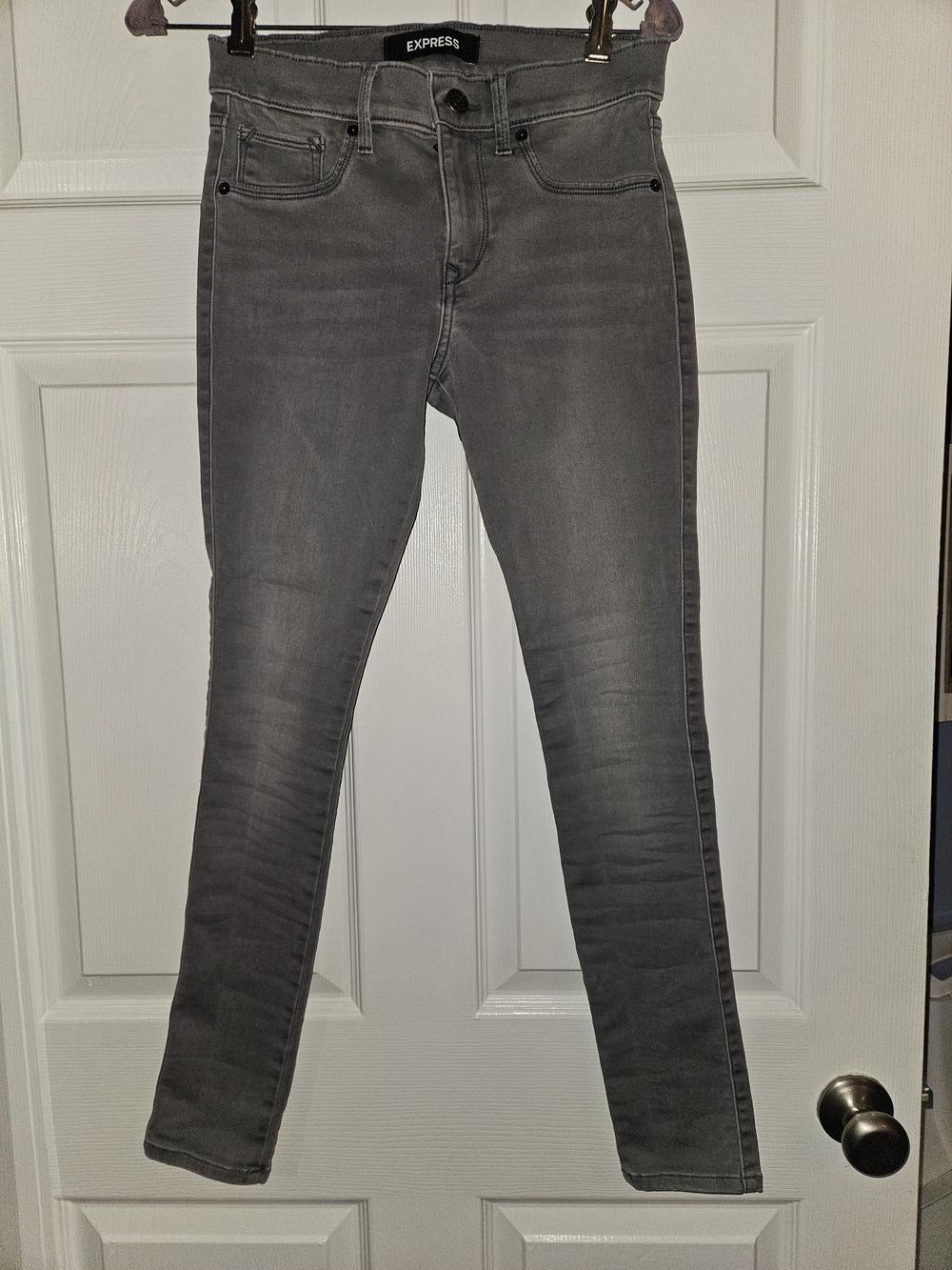 Express Women's Gray Skinny Jeans
